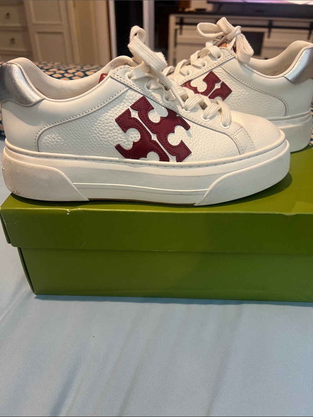 Tory Burch, color block platform sneaker